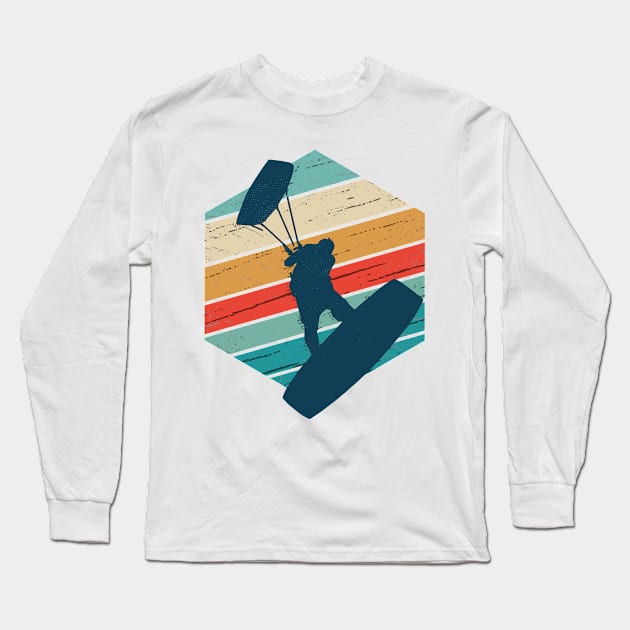 Kitesurfing Quote Vintage Colors Look Kiteboard Long Sleeve T-Shirt by MarkusShirts